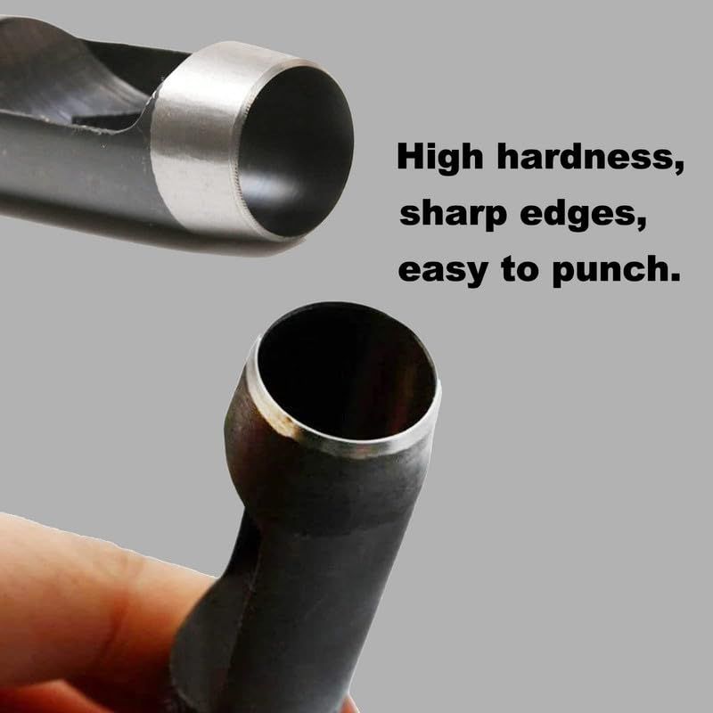 10 mm Round Hole Punch, Hollow Cutter High Carbon Steel Leather Punch Tools for Paper Plastics Canvas Belt Bags DIY Making — image 3