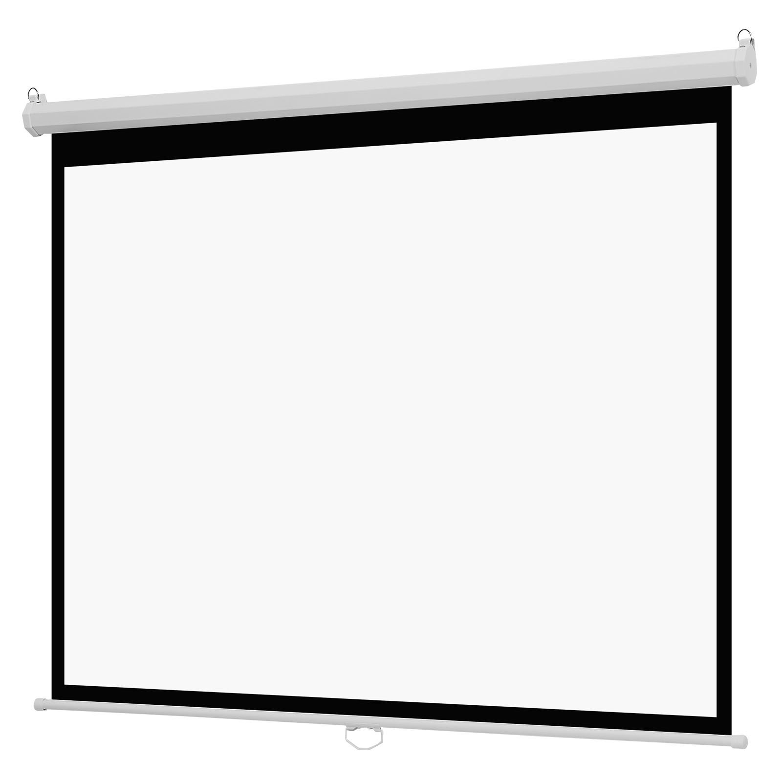 Manual Projector Screen, 1829 mm 4:3 4K 1080 HD Retractable Pull Down Projector Screen, Wall Mounted Movie Projection with Pull Rope, Portable