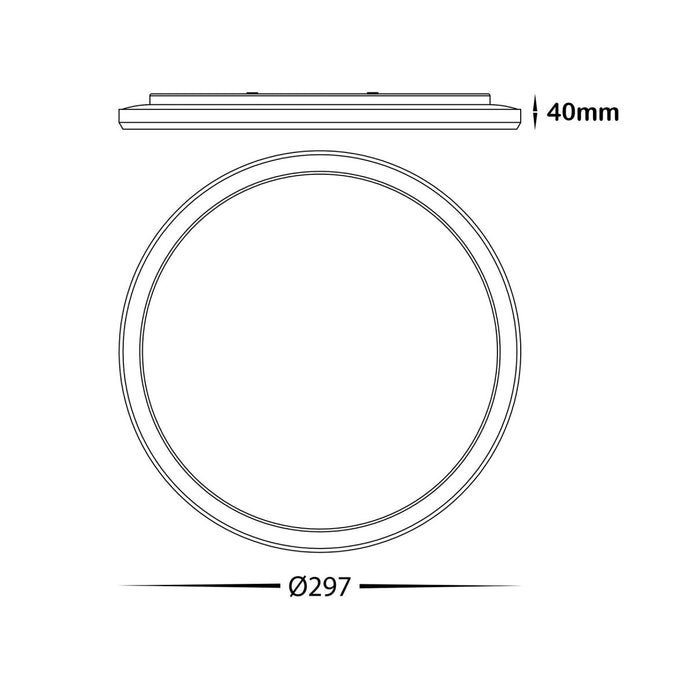 BAMDECOR Ultra-thin 25W Tri-colour Flush Round LED Oyster Light Ceiling LED Light SAA/RCM — image 2