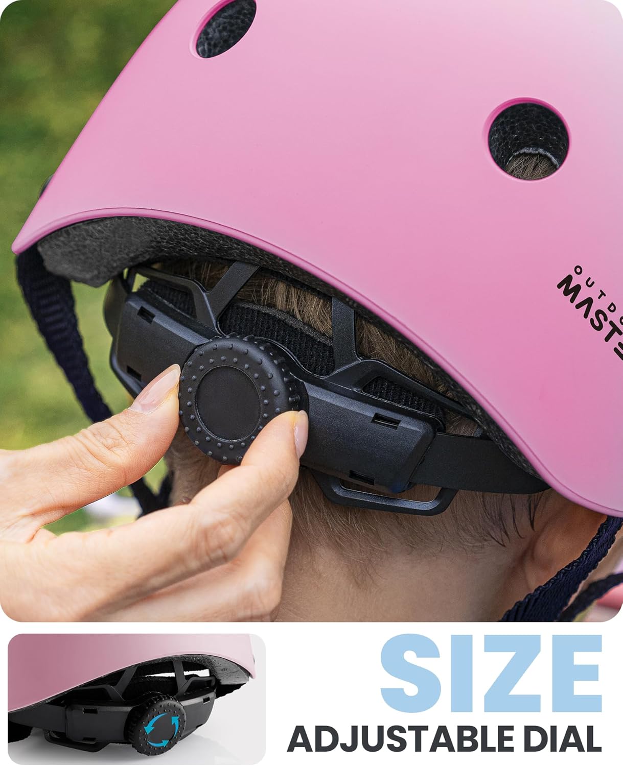 Outdoor Master Youth & Kids Bike Helmet - Adjustable Multi-Sports Skateboard Helmet with Removable Liners for Balance Bike, Toddler Scooter, One Wheel โ image 3