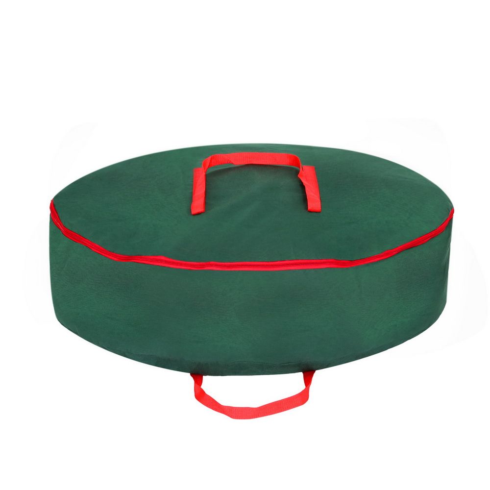 Jingle Jollys Christmas Garland Wreath Storage Bag Baubles Ornaments Container — image 3