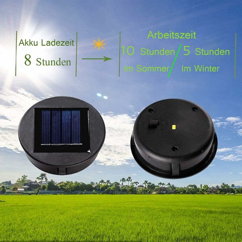 2 pcs Solar Lights Replacement LED Solar Panel Cover Replacement Outdoor Lighting Garden Decoration โ image 4
