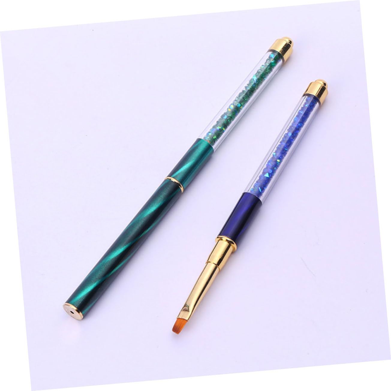 8pcs Rhinestone Handle Nail Pen Nail Art Liner Brush Nail Art Pens Glitter Nail Brushes Gradient Nail Painting Pen Nail Painting — image 4