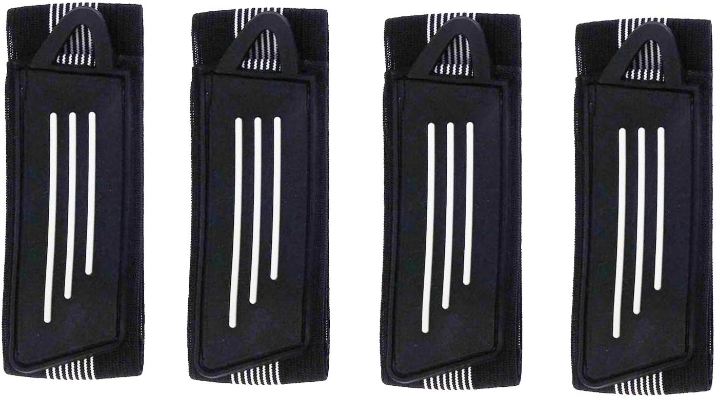 8 Pack Elastic Bike Bicycle Ankle Leg Riding Puttee Cycling Safety Bind Pant Bands Clip Strap Belt Fully Adjustable Cycling, Jogging, Camping (Black) โ image 4