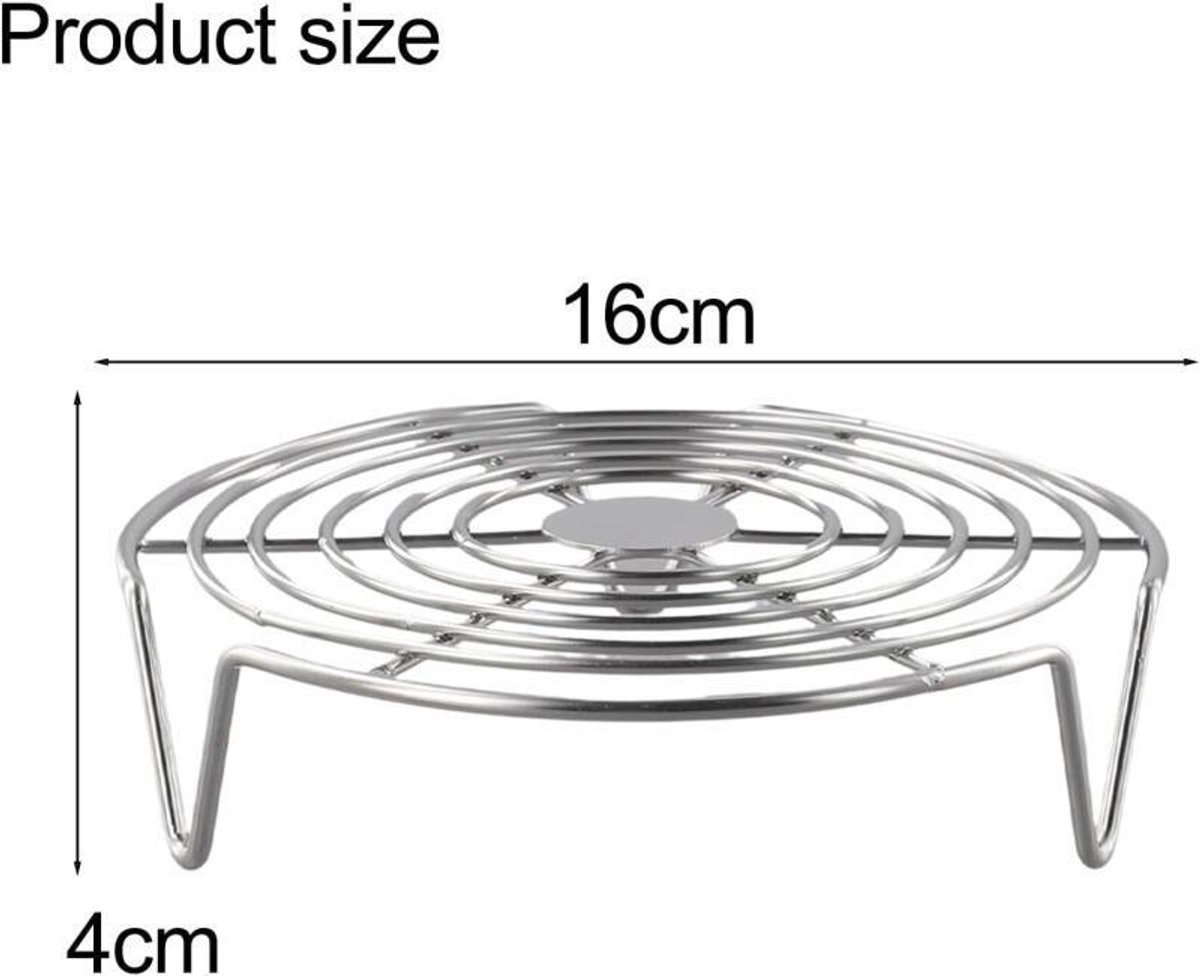 Oven Rack - Steam Rack - Stainless Steel - Microwave Rack - Round - Grill Cooling Rack - Multifunctional Cooking Steam Stand - Microwave Rack Round - Oven Rack — image 5