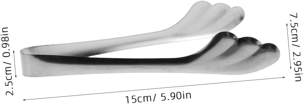 1 Piece Reusable Stainless Steel Food Clip Ice Salad Buffet Retro Angel Wing Design — image 2