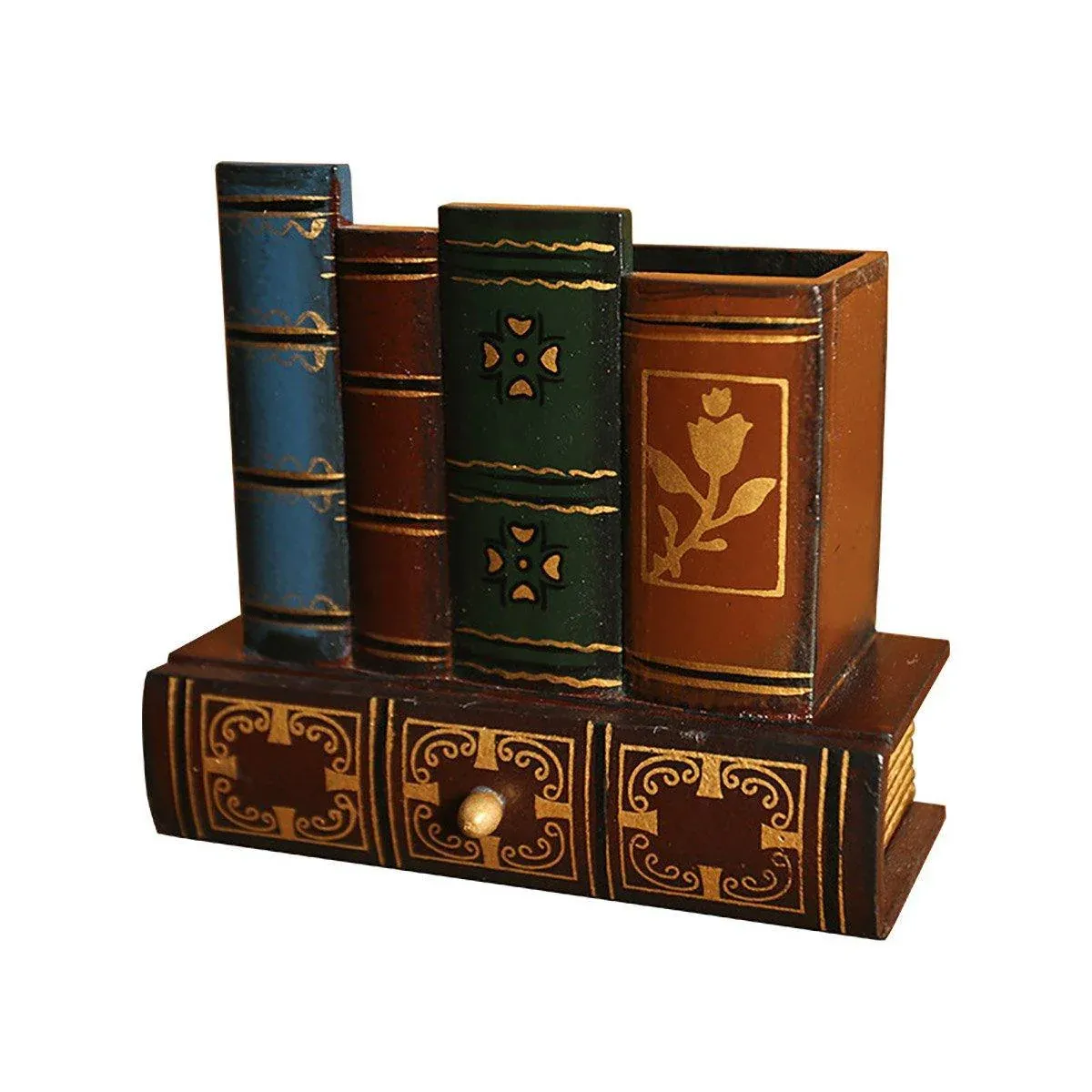 European Retro Pen Holder Creative Desktop Storage Box Office Decorations Gift — image 2
