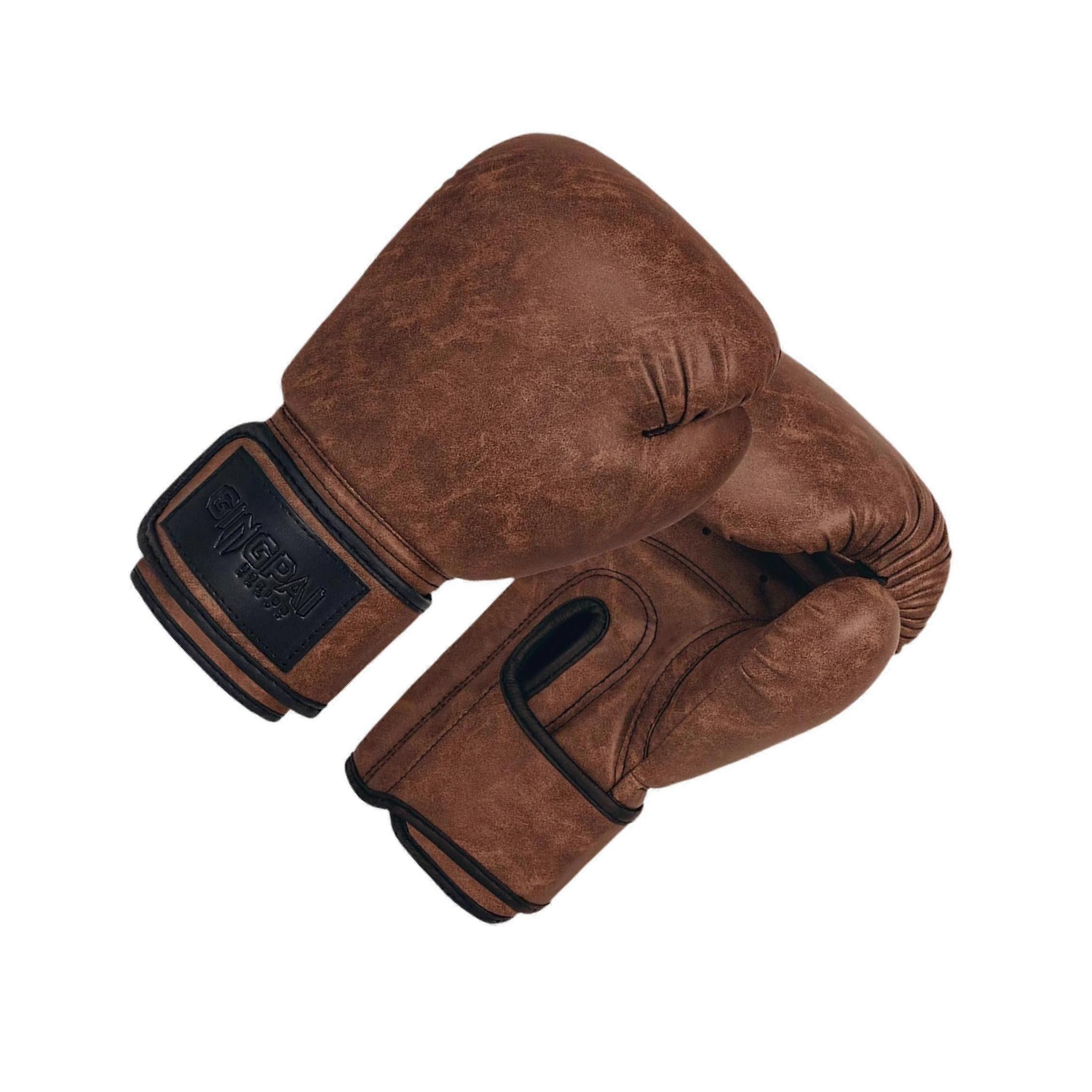 Boxing Gloves for Men Women Sparring Gloves for Exercise Home Gym Kickboxing - Dark brown 12oz โ image 5