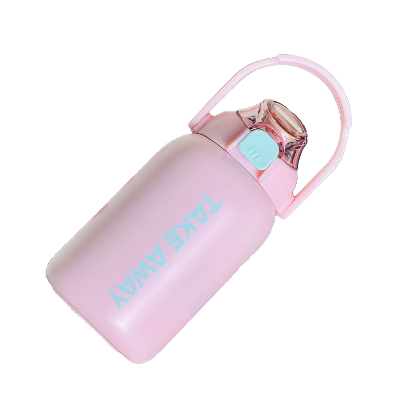 850ml Insulated Water Bottle Large Capacity with Bounce Cap Straw Winter Insulated Cup for Outdoor Pink — image 6