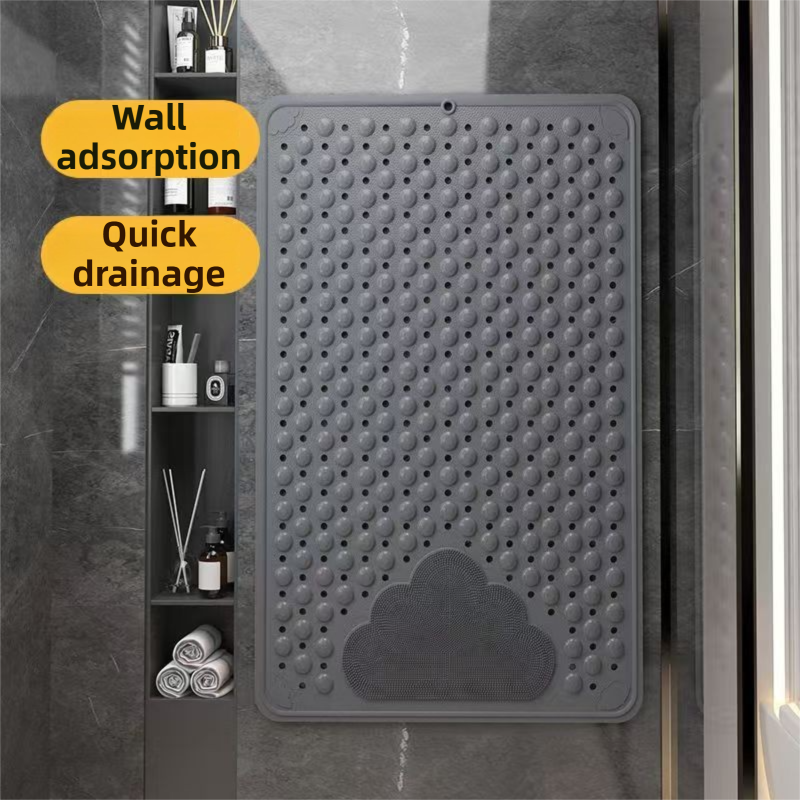 2-Pack Khaki Eco-Friendly Bath Mat with Massage Points - Anti-Slip Suction Cup Safety Bathroom Rug (L Size 86.5 × 53 × 2 CM) — image 5