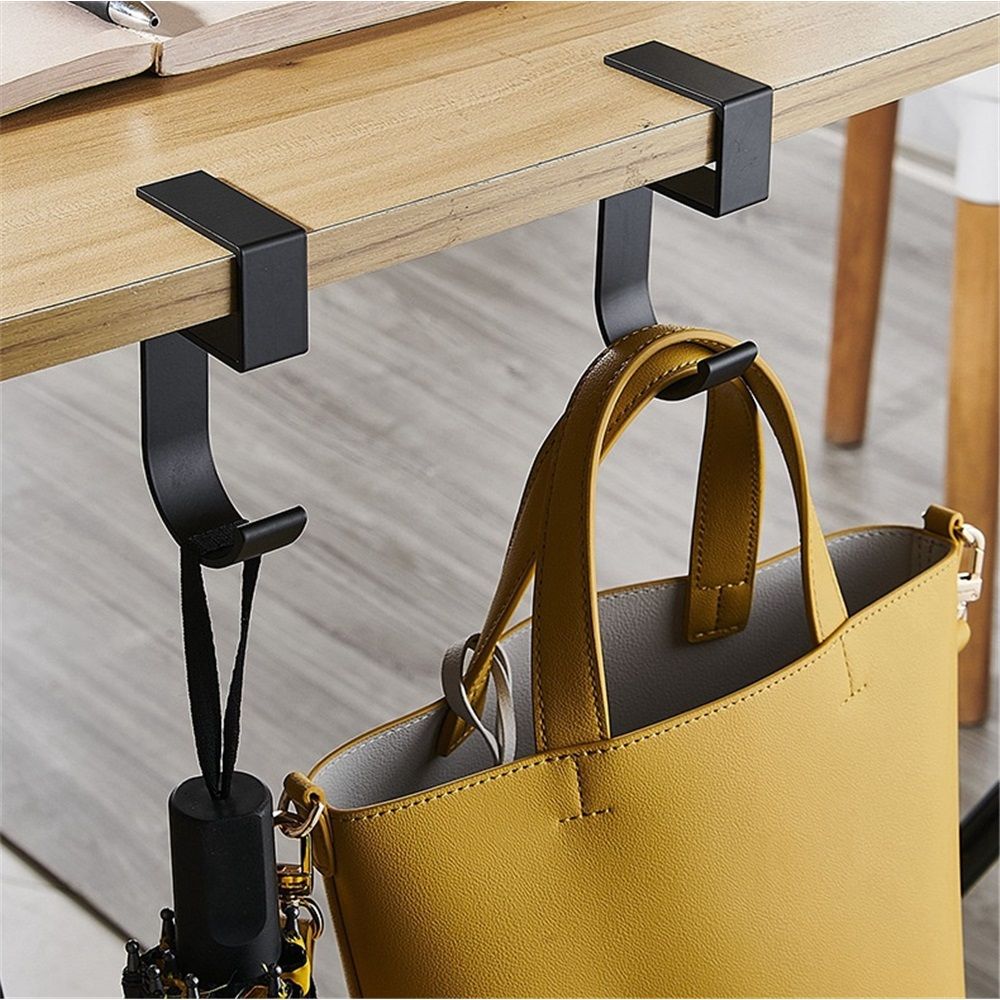 4 Packs Purse Hook Clutch Holder Handbag Hanger for Table Desk Side Table Portable Practical Hook(black) — image 5