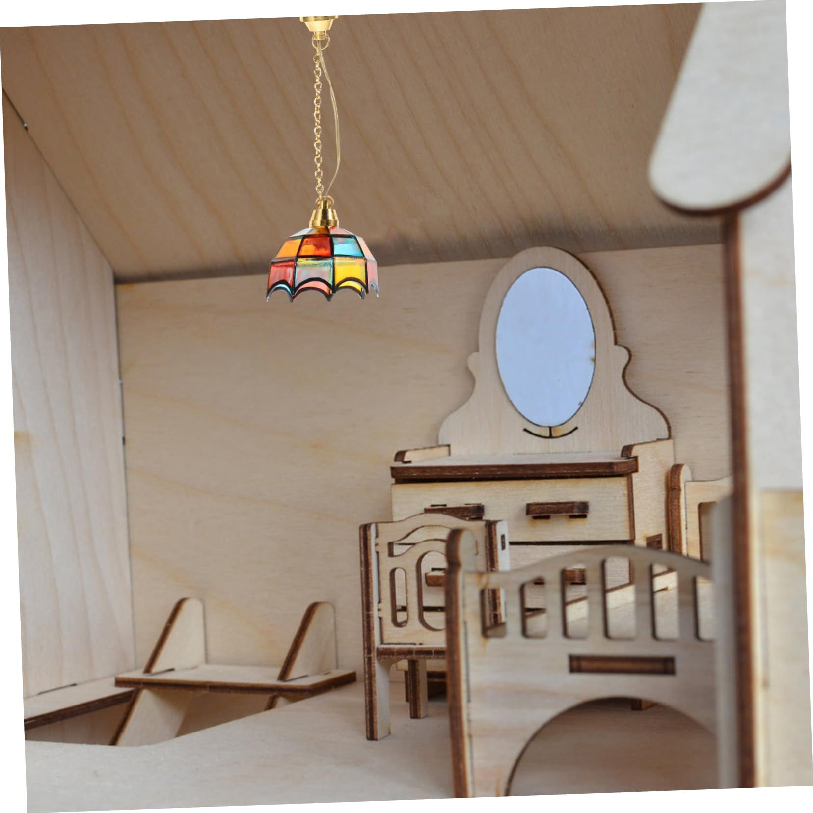 1pc Miniature Ceiling Light Mini Adornment Mini Hanging Lamp Light for Mini Adornment โ image 2