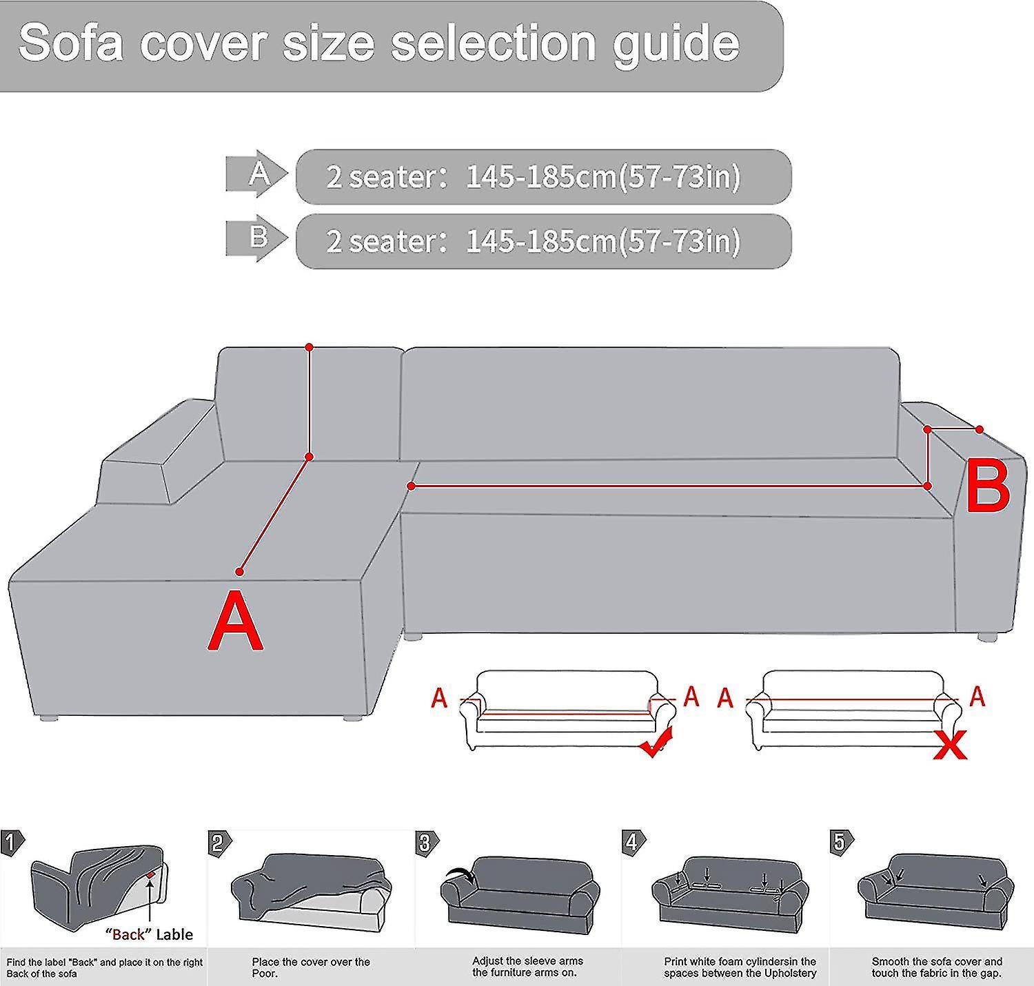 Stretch 3 Seater Sofa Cover Elastic Couch Protector โ image 2