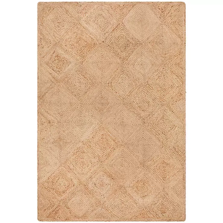 Natural Jute Rug 220 × 150cm for Living Room