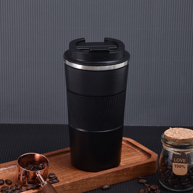 Coffee Travel Mug,Double Walled Insulated Vacuum Coffee Tumbler With Leakproof Flip Insulated Coffee Mug, For Hot And Cold (Black) — image 4