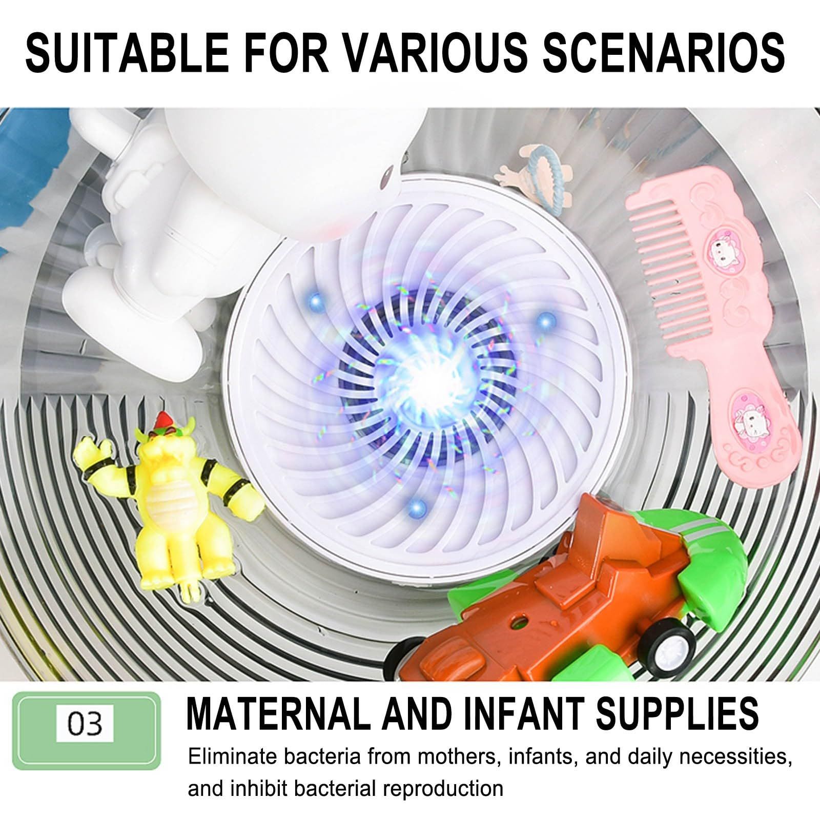 Fruit and Vegetable Washing Machine Cleaner Device in Water Produce Purifier with Wireless Charging Purification Technology White — image 2