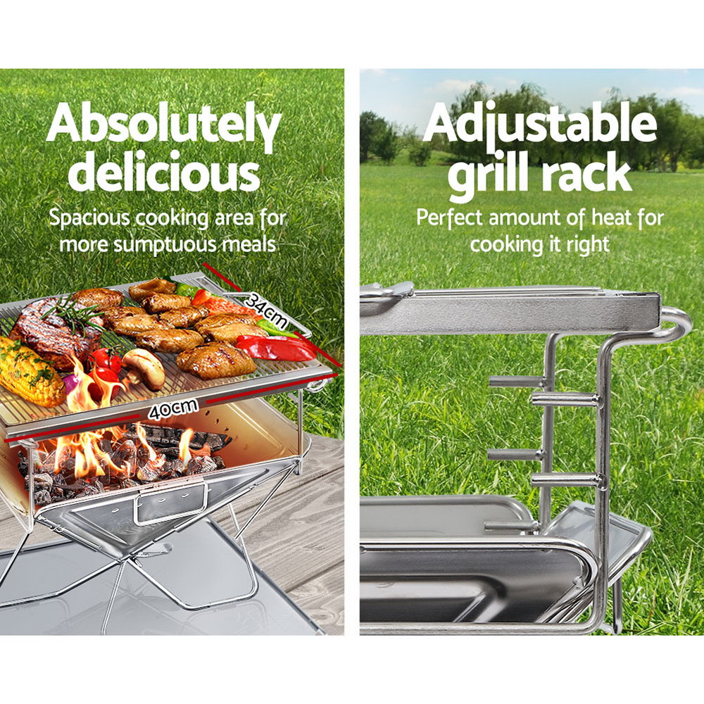Grillz Fire Pit BBQ Grill with Carry Bag Camping — image 5
