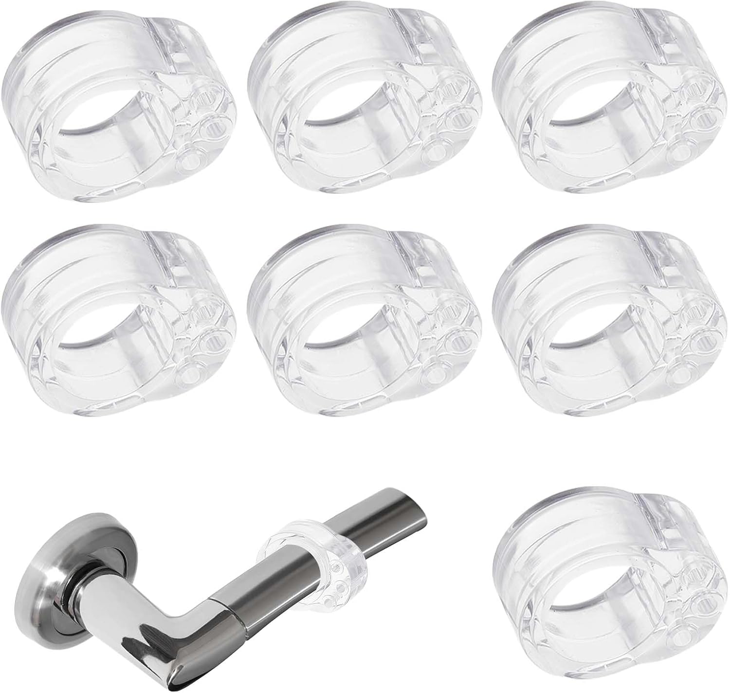 8 Pack Door Stoppers Indoor Wall Protectors Transparent Door Stop Guards