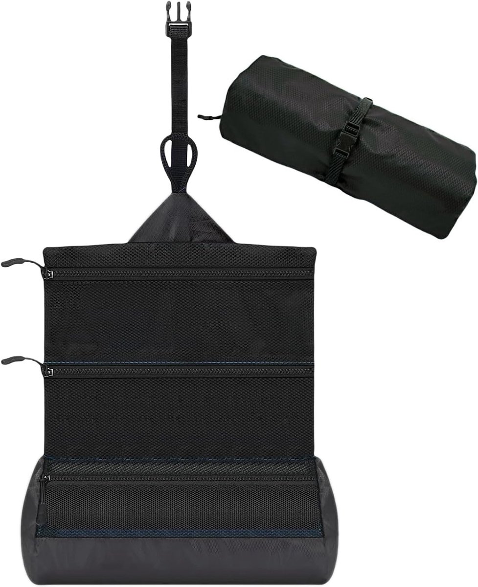 Men's travel toiletry bag - Hanging toiletry bag with waterproof shaver organizer - Makeup and travel essentials container with multiple compartments - Outdoor