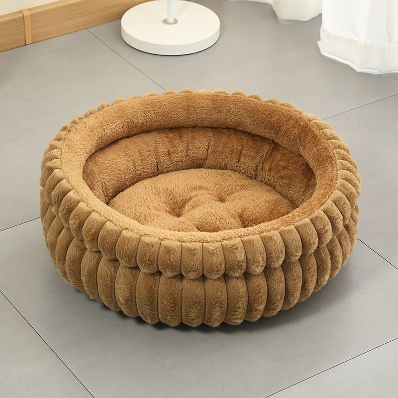 Plush Round Bed - Pink, Size S: 40×40×15cm — image 2