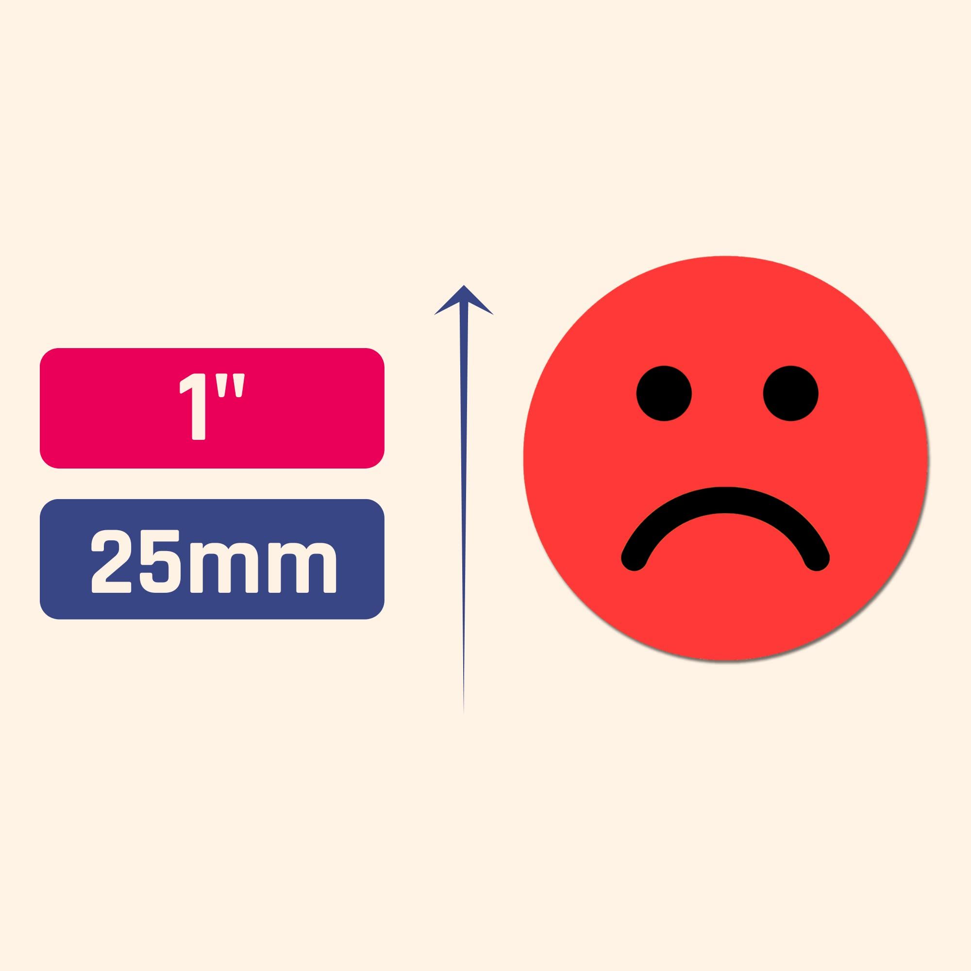 1200 Pieces - 1" Happy/Sad Smile Face Behavior Emotion Stickers, Red/Yellow/Green Easy to distribute and organize — image 3