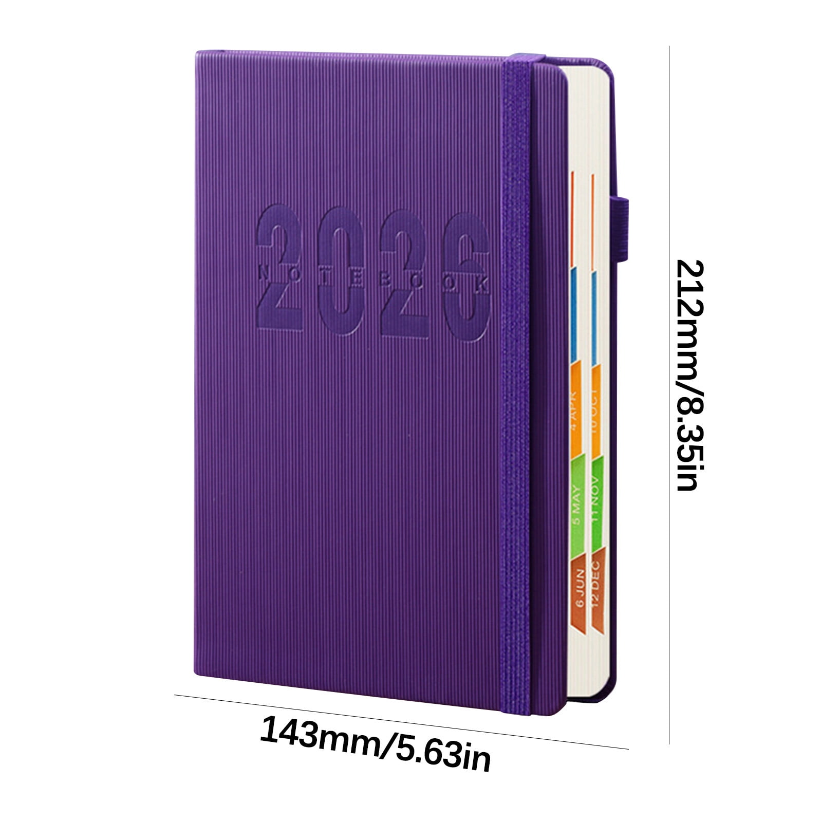 2026 Weekly Planner Notebook, Daily Planner Hardcover Calendar with Tabs and Pen Strap, 200 Pages Journaling Notebooks Daily Time Management Plan for Office โ image 3