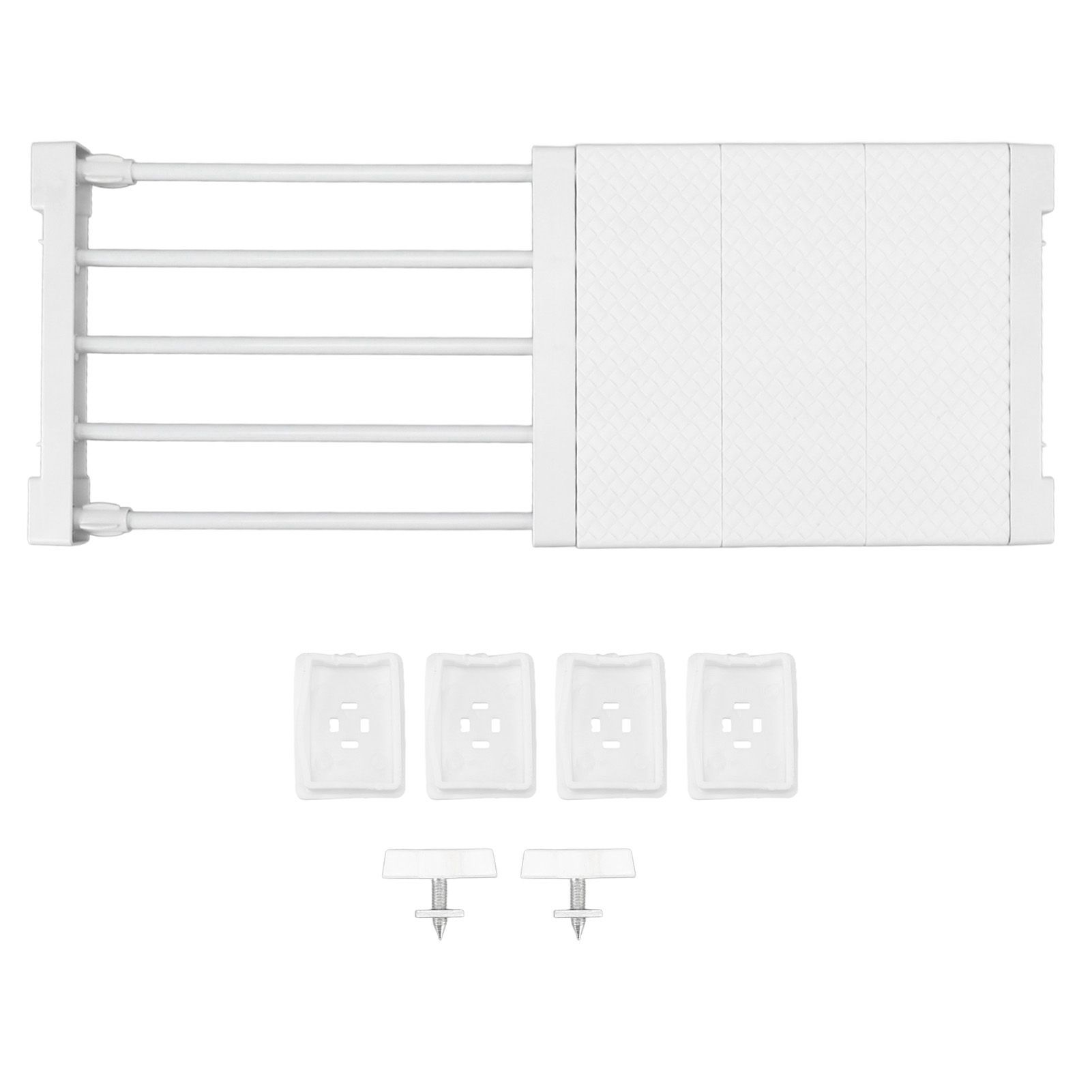 Tension Shelf Adjustable Closet Divider 24cm Width Storage Rack for Cabinet Wardrobe 38 ~ 55cm / 14.96 ~ 21.65in