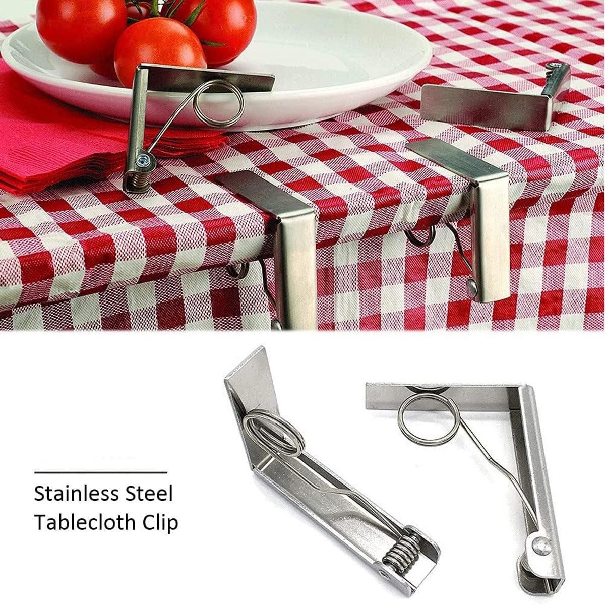 6pcs Stainless Steel Tablecloth Clips Table Cover Holders for Desktop Picnic β image 6