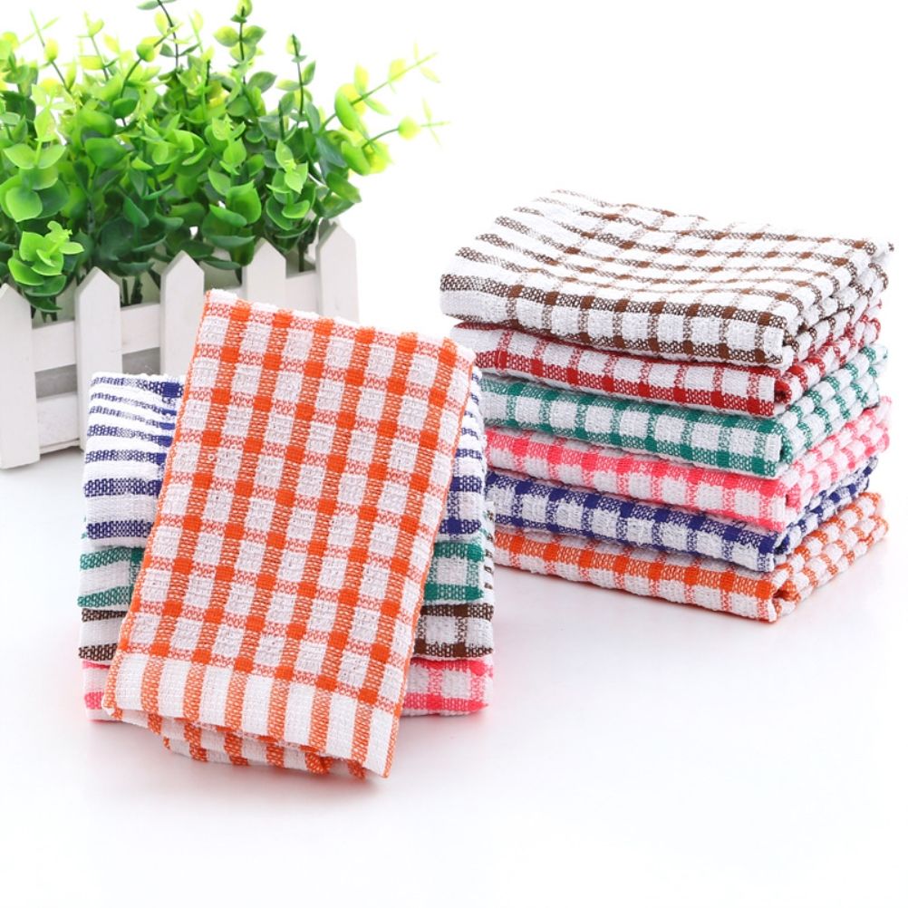 6PCS Cotton Kitchen Tea Towels Absorbent Lint Free Catering Restaurant Cloth Dish Towels โ image 3