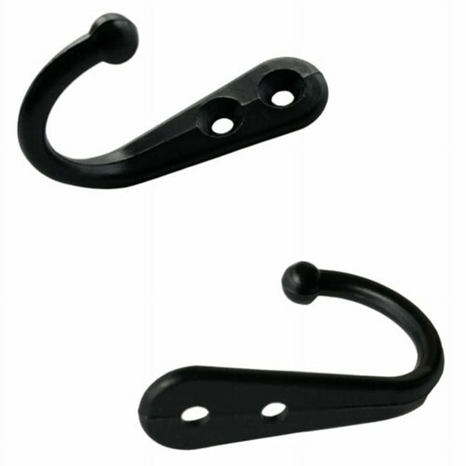 10pcs Vintage Wall Hooks With Screws Hangers Door Wall Metal Screws Zinc Alloy Hanger Hook For Home Decorative Hanging Storage Black Smile Home — image 5