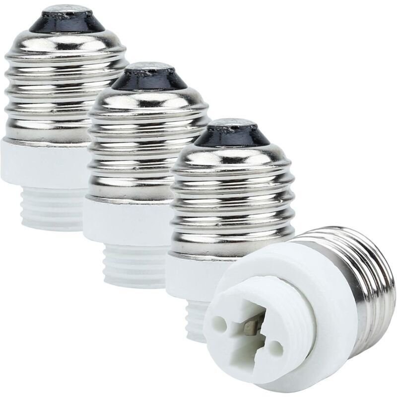 4X Lamp Socket Adapter E27 To G9 In White - 4 pcs Set Reformatting Converters For Lamp Sockets For Incandescent, LED
