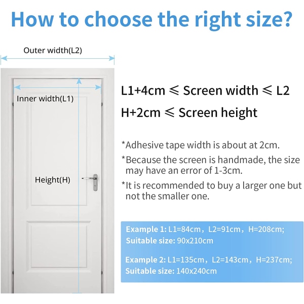 Mosquito Net Door Magnetic Fly Screen Anti-mosquito MYCARBON 80X200CM White โ image 2