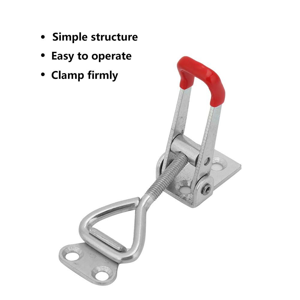 Adjustable Toggle Latch Clamp, Carbon Steel Heavy Duty Horizontal Pull Latch Self-lock Toggle Latch Hasps for Door Cabinet — image 3
