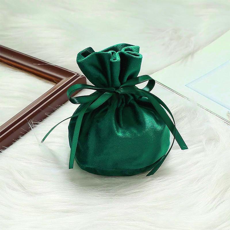 6PCS Velvet Cloth Drawstring Bags Gift Bag Jewelry Ring Pouch Earring Favor - Dark Blue-6PCS — image 4