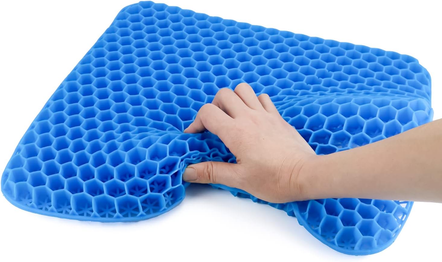 Gel Seat Cushion, Gel Cushion, Cool & Breathable & Non-Slip for Car, Office, Home, Wheelchair (Blue, 40 x 35 x 3.2 cm) โ image 4