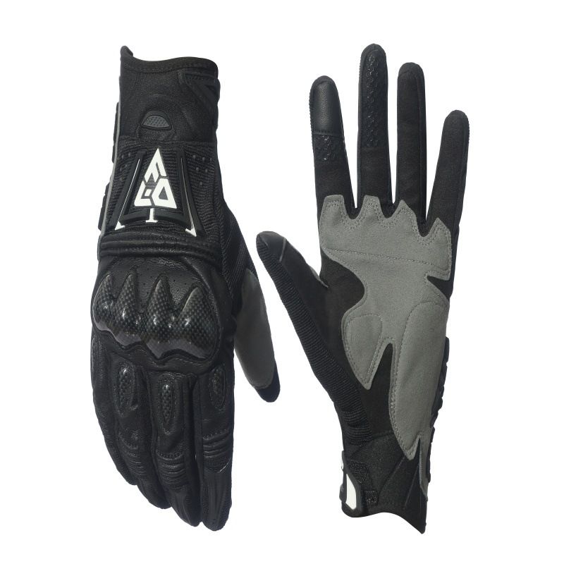 FISD Touchscreen Cycling Gloves Carbon Leather Off Road Fist black M