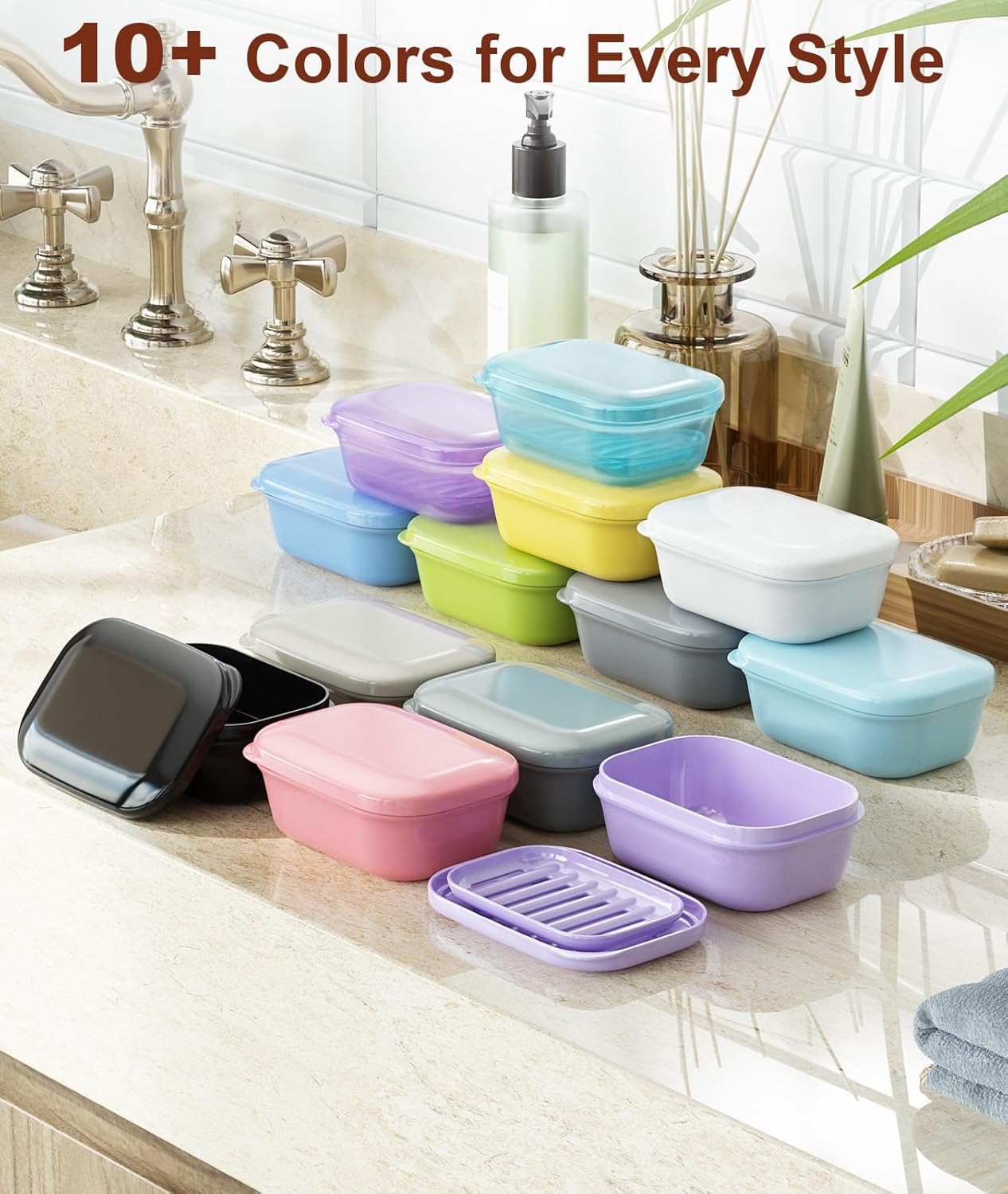 Leakproof Soap Holder 1 Pack, Travel Soap Container with Lid, Travel Size Toiletries, Portable Bar Soap Holder, Soap Box, Soap Dish for Traveling, Camping โ image 6