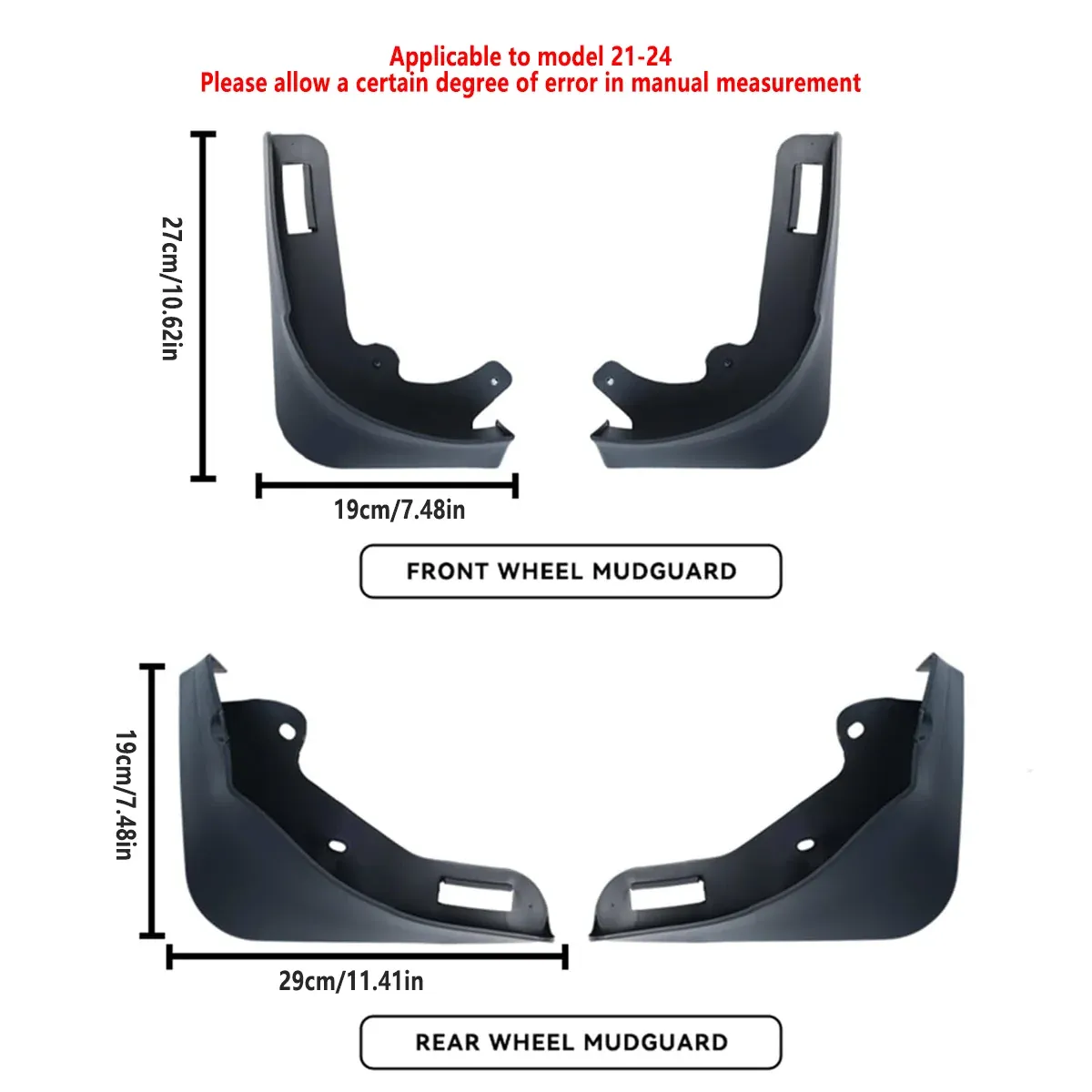 4PCS Universal Soft Rubber Fender Flares Wheel Arch Guard No Drill Car Accessories โ image 3