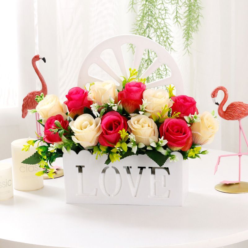 Artificial Sunflowers Wall Hanging Flowers Simulation Flower Basket Living Room - Multi-color - Size 22 — image 2