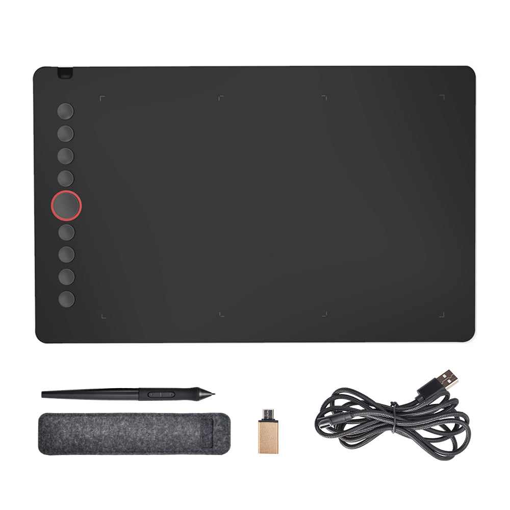 Digital Graphics Tablet Drawing Pad 8192 Levels Large Working Area 285 × 180mm Compatible with Win/MacOS Support PC/Mobile for Drawing Designing Teaching — image 6