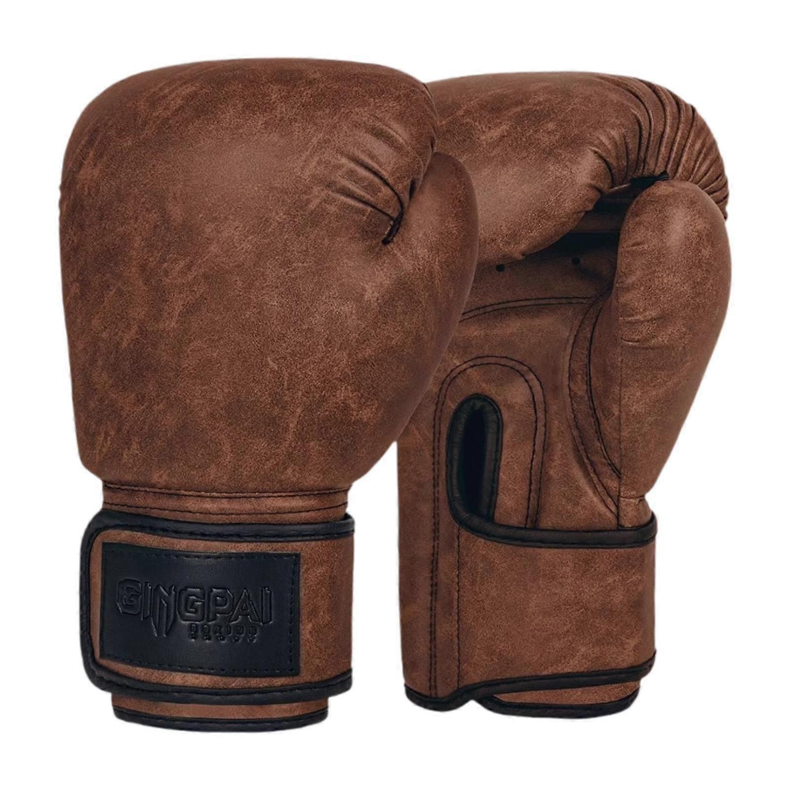 Boxing Gloves for Men Women Sparring Gloves for Exercise Home Gym Kickboxing - Dark brown 12oz โ image 4