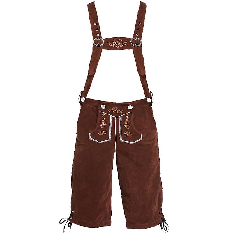 Lederhosen for Men - Genuine Leather, Authentic German Lederhosen for Men, Oktoberfest Attire - Brown-XF7-Brown XL β image 4