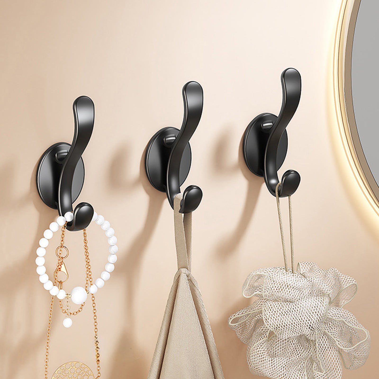 Wall Mounted Coat Hooks, 5 Pack Heavy Duty Hardware Robe Hooks, Decorative for Single Hanging Coats Towel Cubicle Classroom Kitchen Bath Backpack Hat Hook — image 5