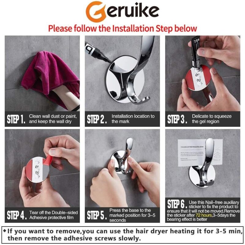 Coat Hook Wall Mounted Towel Hook Polished Stainless Steel Coat RObe Kitchen Tea Towel Hanger Without DAmaging The Wall — image 4