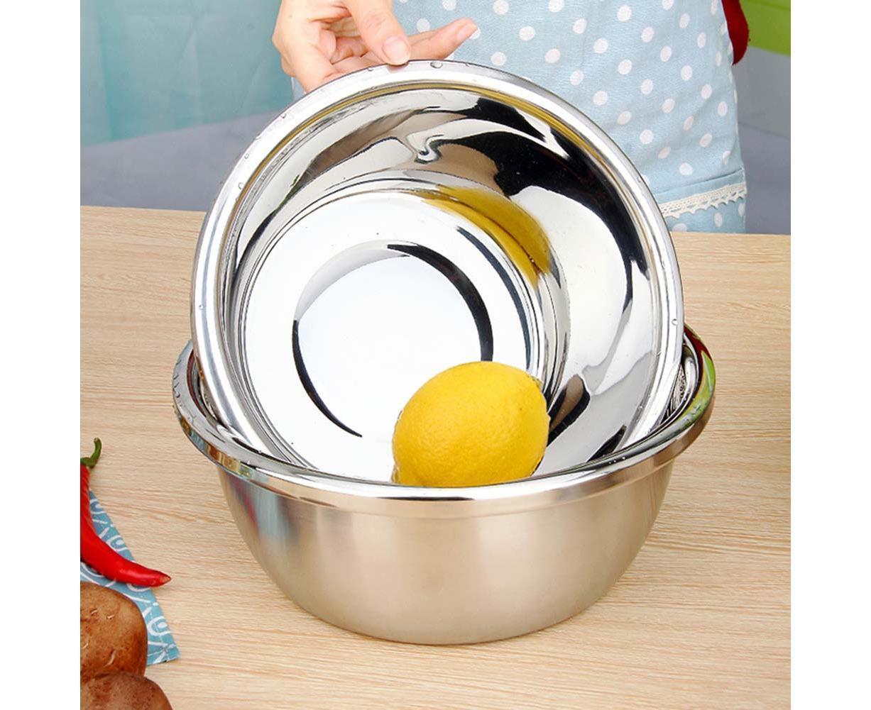 Thickened Stainless Steel Rice Noodles Soup Bowl Vegetables Basin Kitchenware-20cm โ image 3