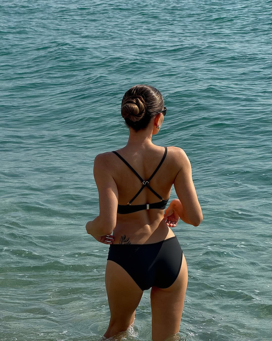 2026 Black Sexy Bikini Sport Hight Neck Women's Swimwear Size S โ image 2
