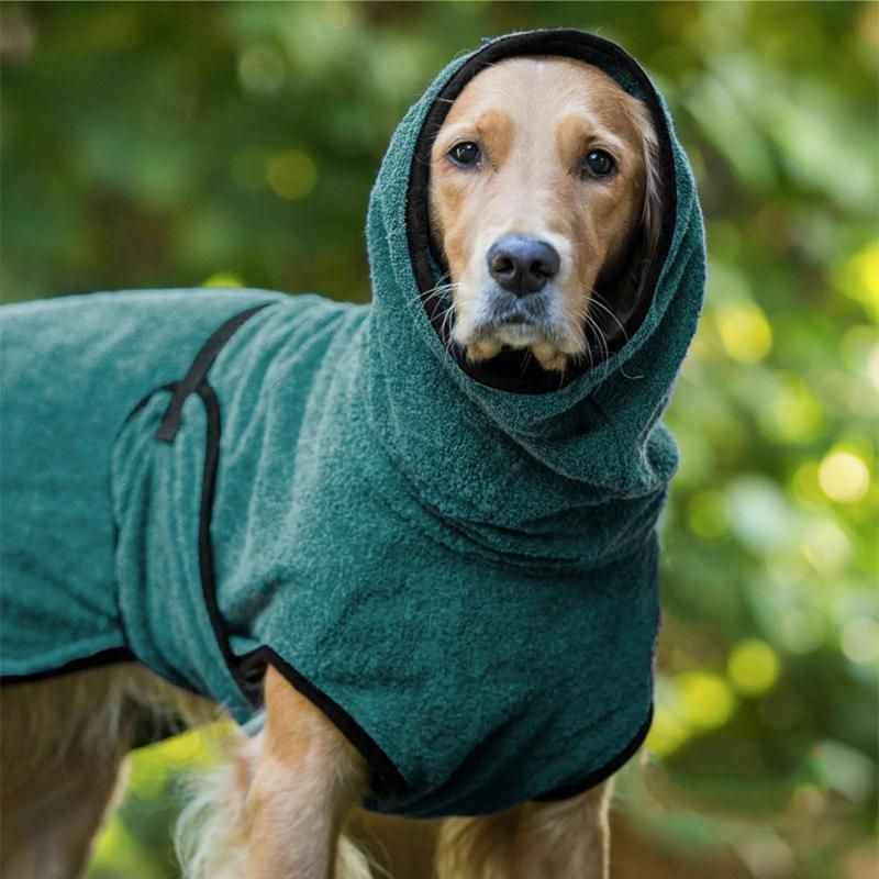 Dog Puppy Hoodies Jacket Solid Coat Pet Winter Soft Warm Clothes S-5XL Black - 4XL — image 6