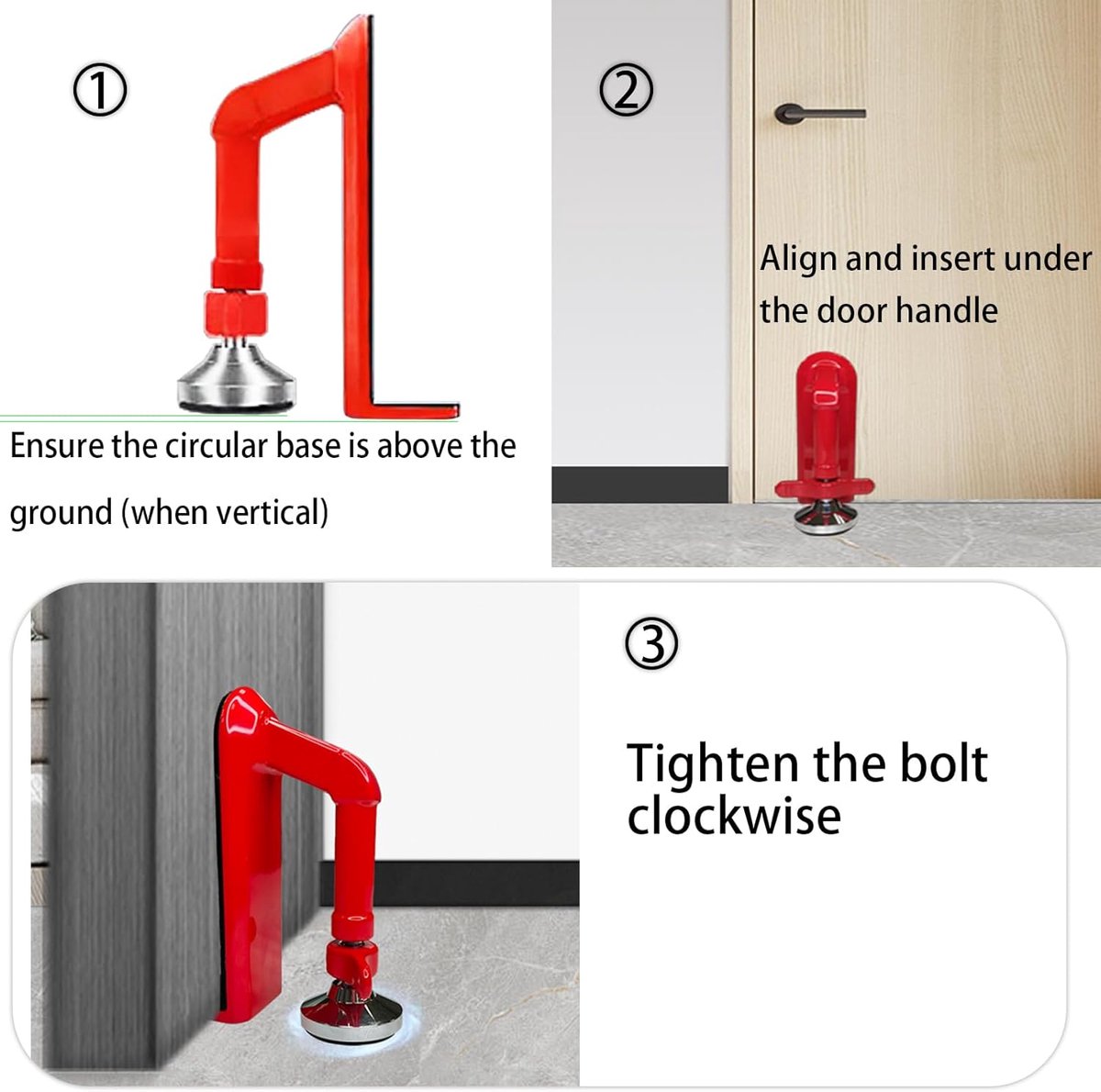 Door security - portable door locks for theft protection while traveling, security for hotel rooms and apartments - drill-free garage door for women and โ image 4
