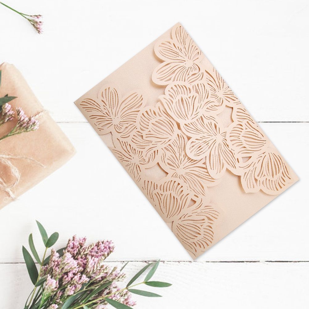 10Pcs European Style Wedding Invitations Cards Carving Birthday Party Invitations Envelopes #10 — image 3