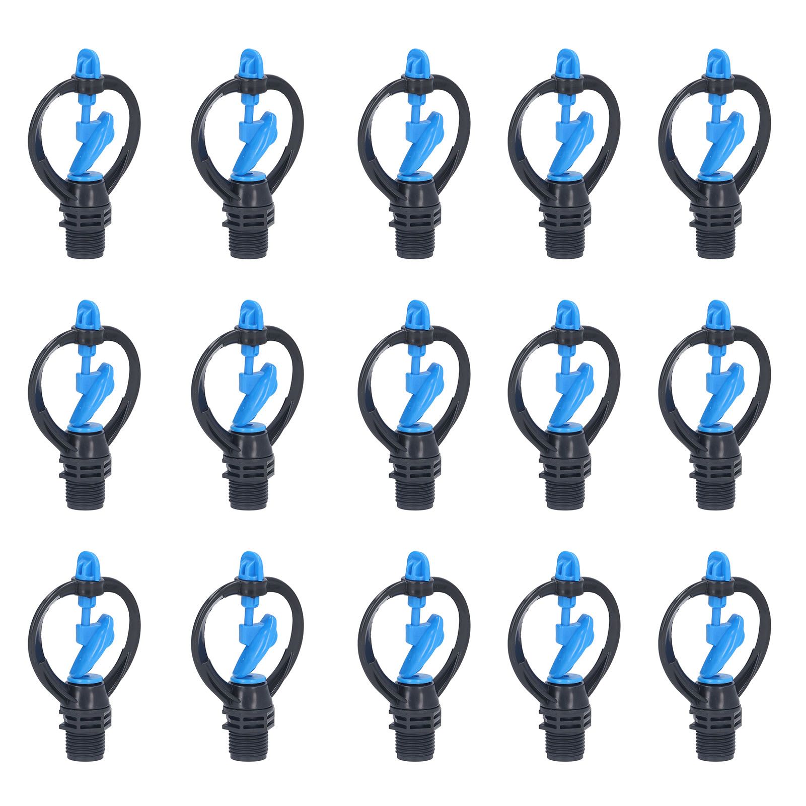 15Pcs Lawn Sprinkler Nozzle G1/2 External Thread 360° Automatic Rotation Mid Range for Lawn Garden Watering IrrigationImpeller Nozzle — image 2